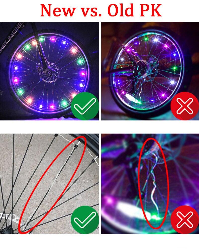 Waterproof LED Bicycle Spoke Light for High Visibility Night Cycling