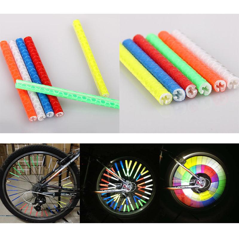 12-Piece Bicycle Spoke Reflectors High Visibility Safety Light Clip