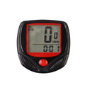 Mini Waterproof Digital Bike Speedometer & Odometer, Black/Red