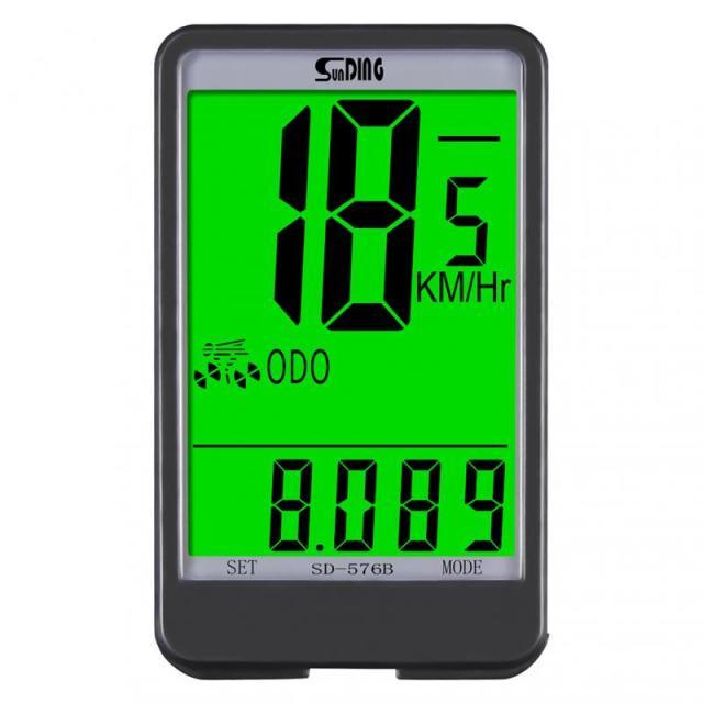 Waterproof Bicycle Computer with LED Backlight and LCD Display