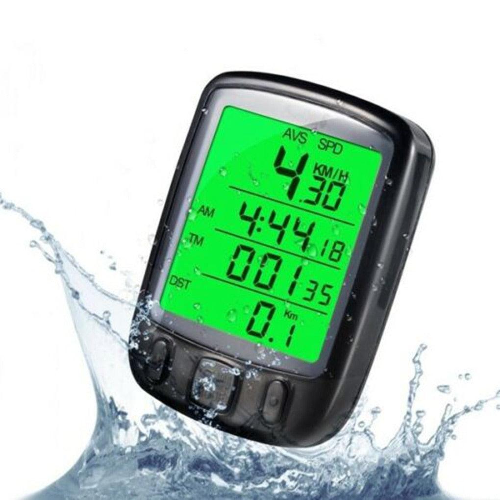 Digital Waterproof Bike Computer with Backlight & Speed Tracking