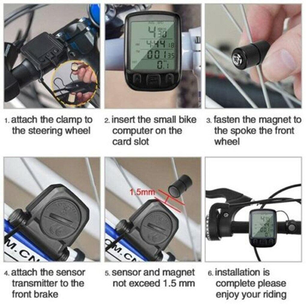 Digital Waterproof Bike Computer with Backlight & Speed Tracking
