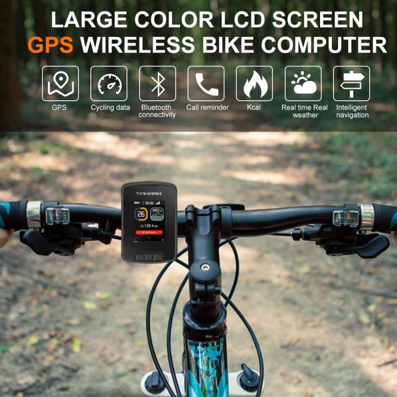 Wireless GPS Bike Computer with Large LCD Color Display & Mapping