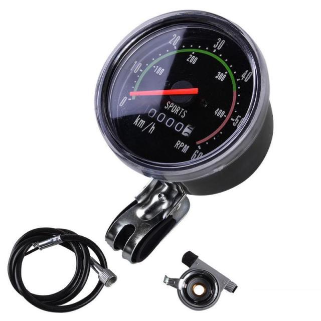 Vintage Mechanical Bicycle Speedometer Analog Odometer Retro Style