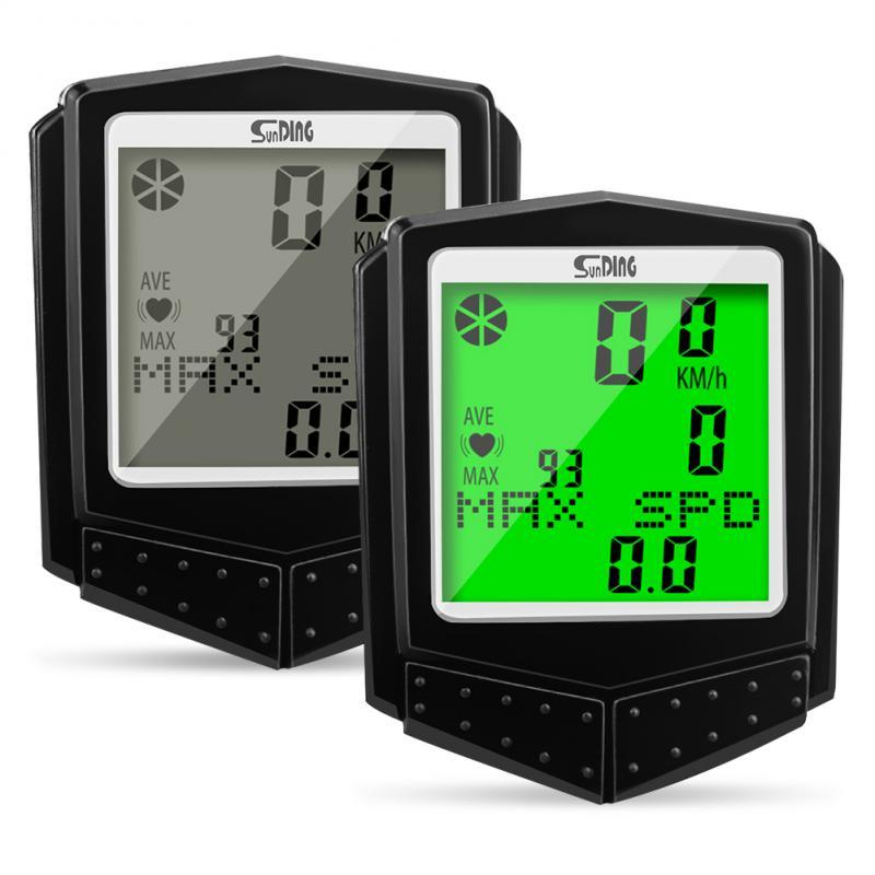 Wireless Waterproof Bicycle Computer with Backlit LCD Display