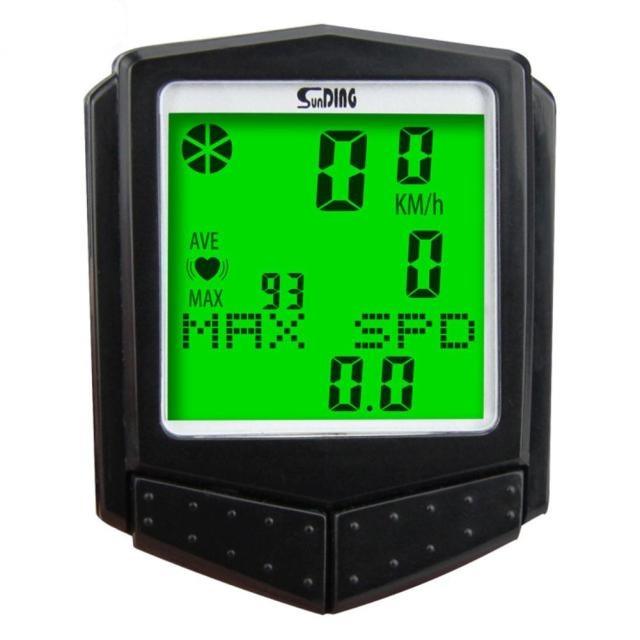 Wireless Waterproof Bicycle Computer with Backlit LCD Display