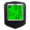 Wireless Waterproof Bicycle Computer with Backlit LCD Display