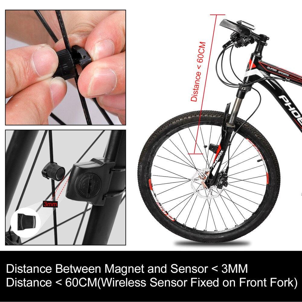 Waterproof Cycling Odometer & Smart Speedometer with LCD Backlight