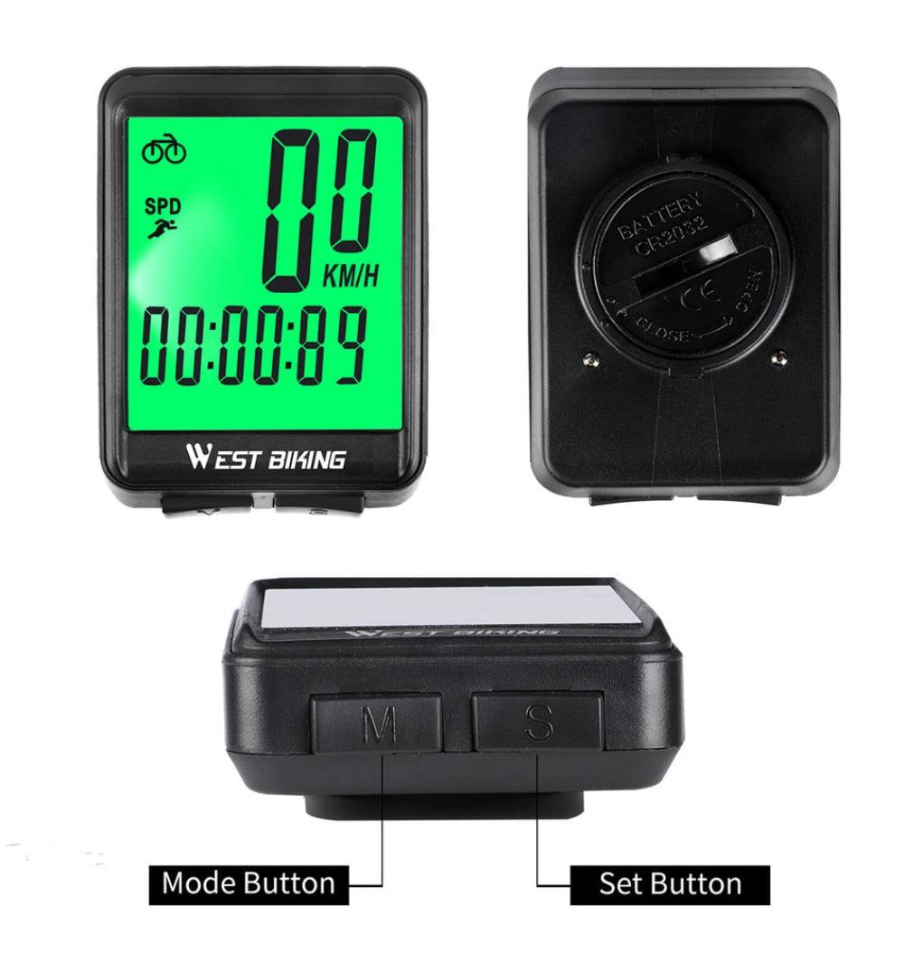 Waterproof Cycling Odometer & Smart Speedometer with LCD Backlight