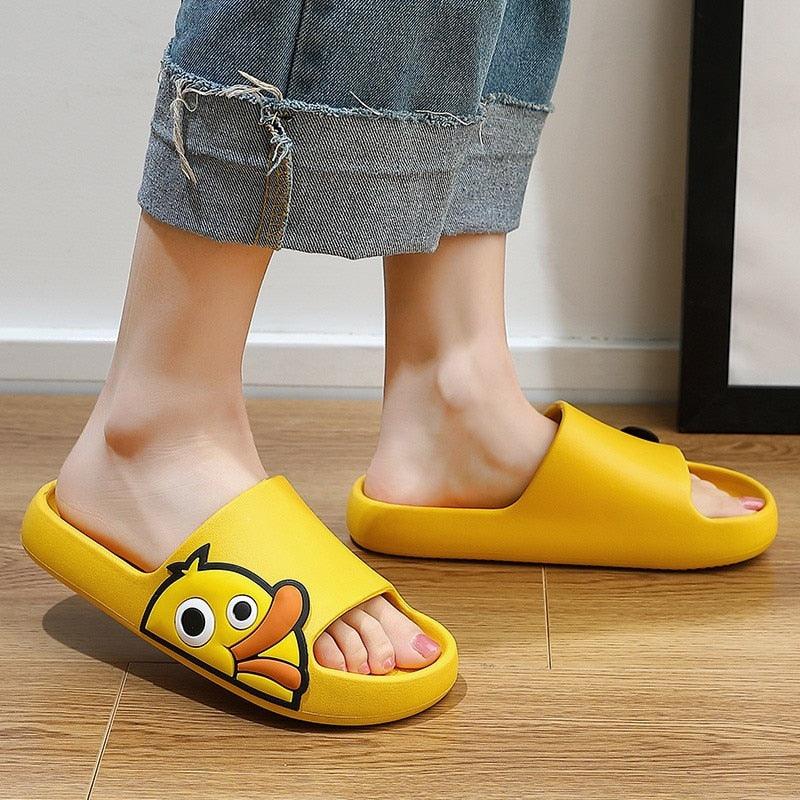 Duck Platform Slides: Cute Quick-Drying Summer Beach Slippers