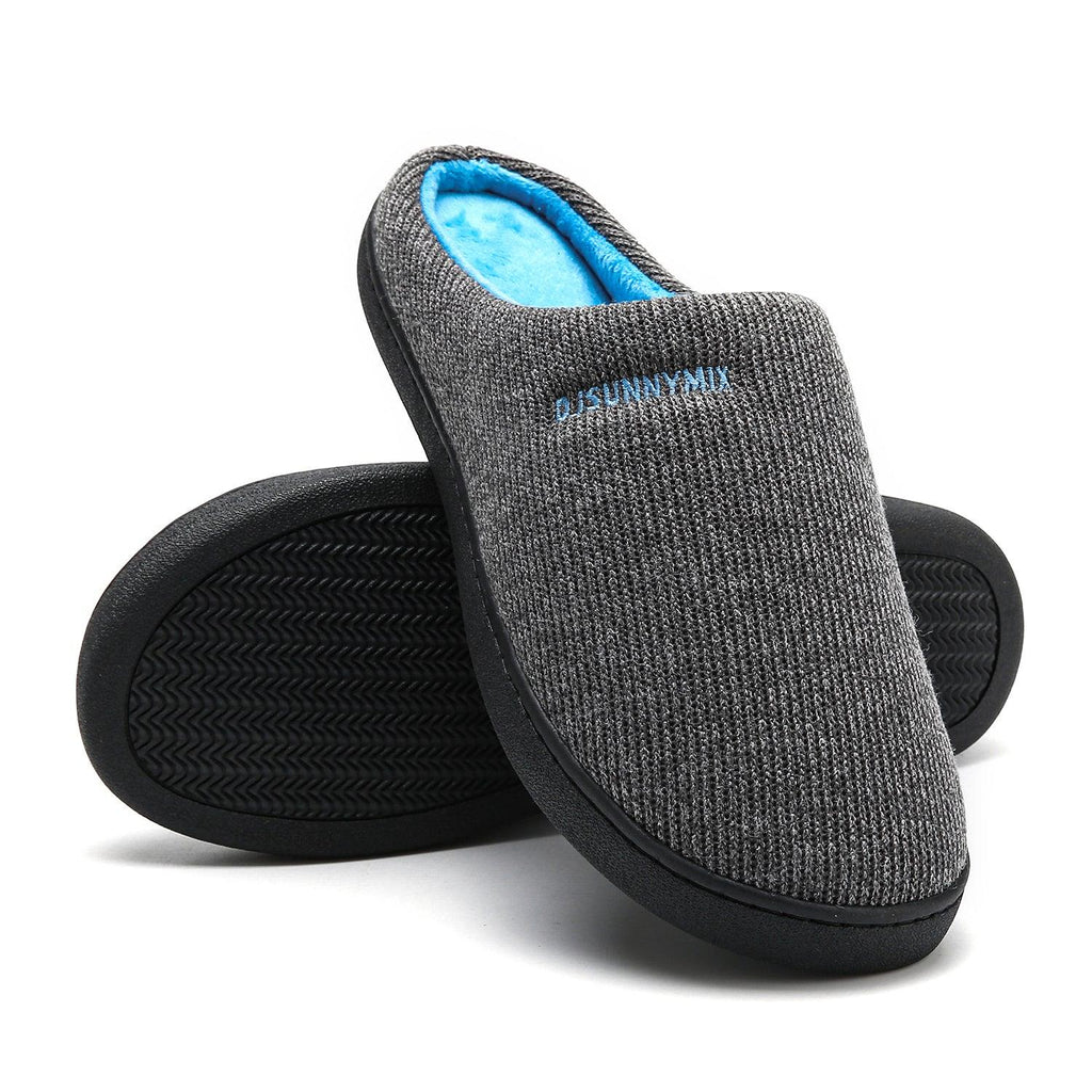Men's Memory Foam House Slippers, Cozy Closed Toe Indoor Shoes