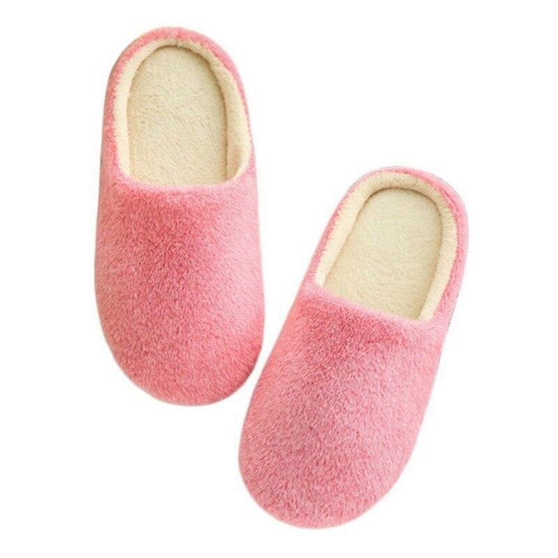 Women Plush Memory Foam Slippers - Soft Indoor House Shoes