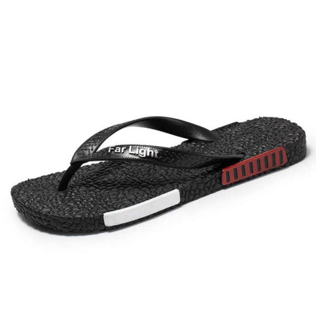 Men's Black Breathable Air Mesh Flip Flops Non-Slip Pool Sandals