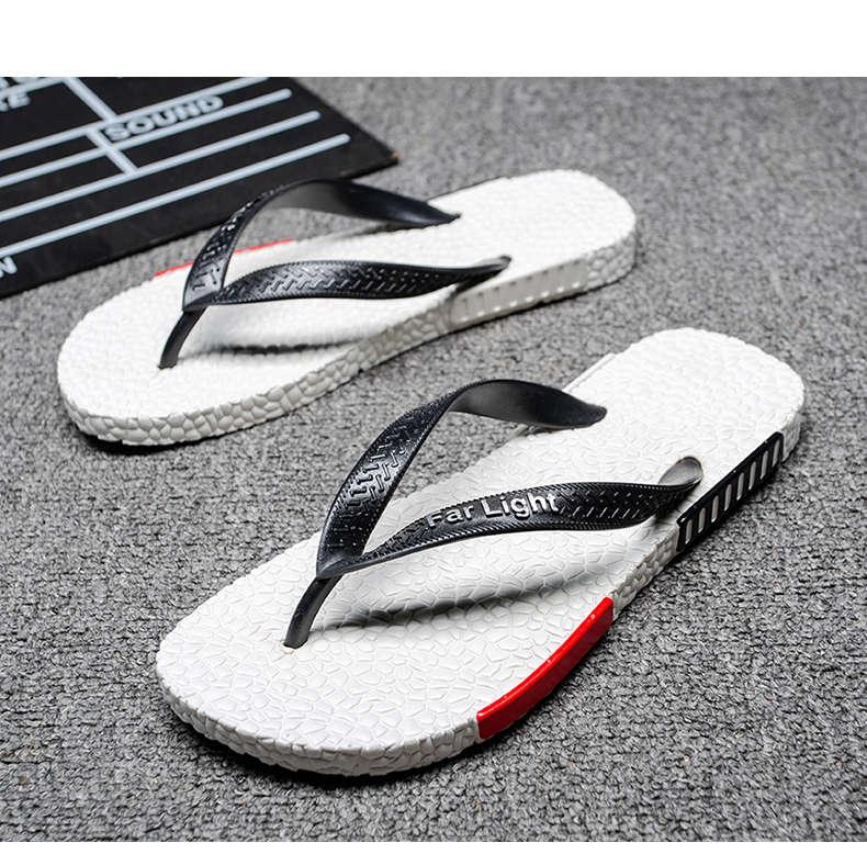 Men's Black Breathable Air Mesh Flip Flops Non-Slip Pool Sandals