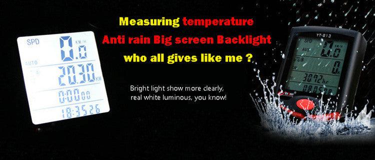 Digital Bike Computer Waterproof Cycling Speedometer with Backlight