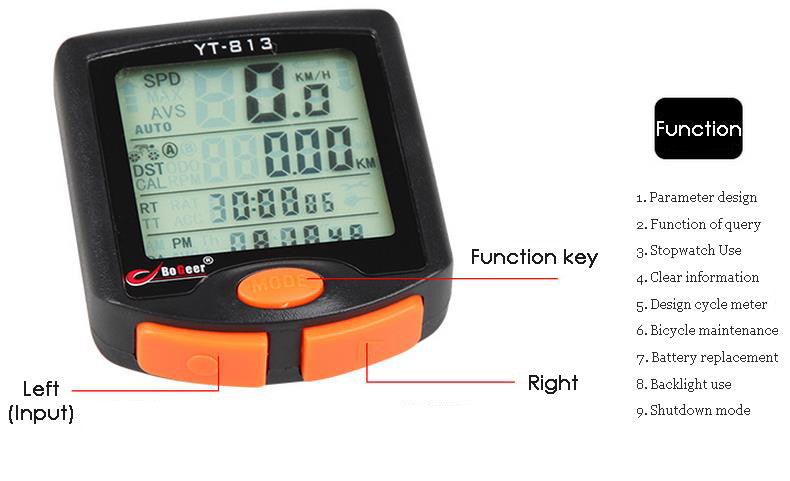 Digital Bike Computer Waterproof Cycling Speedometer with Backlight