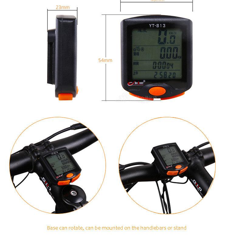 Digital Bike Computer Waterproof Cycling Speedometer with Backlight