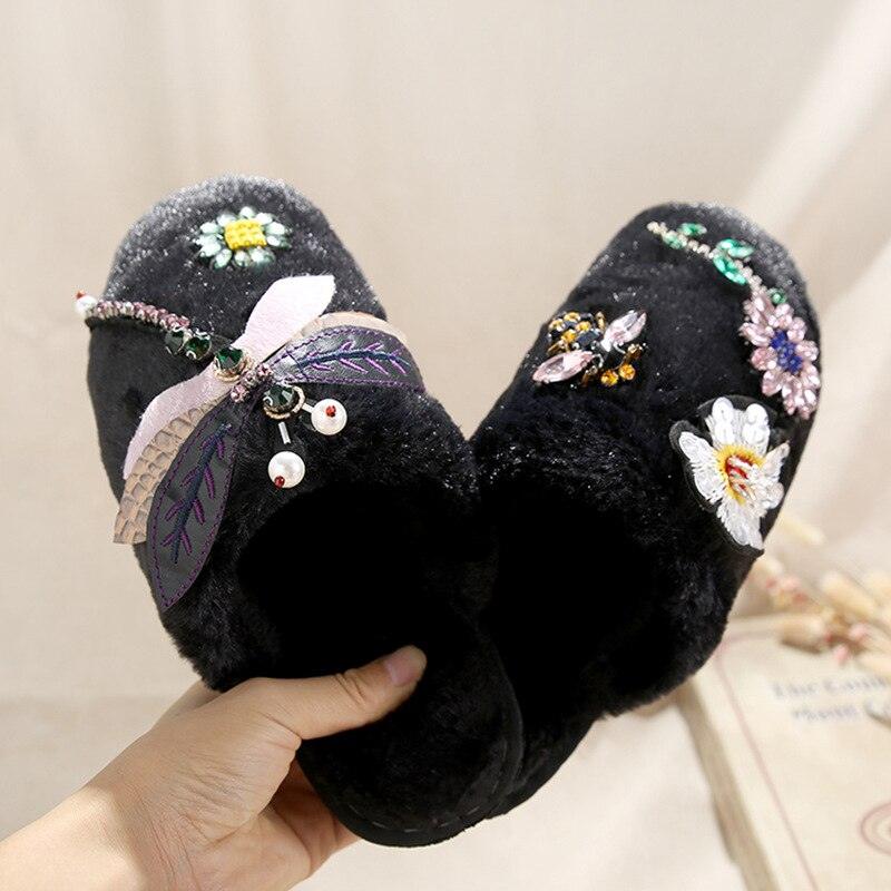 Women’s Plush Memory Foam Slippers - Soft Faux Fur Lined Slides