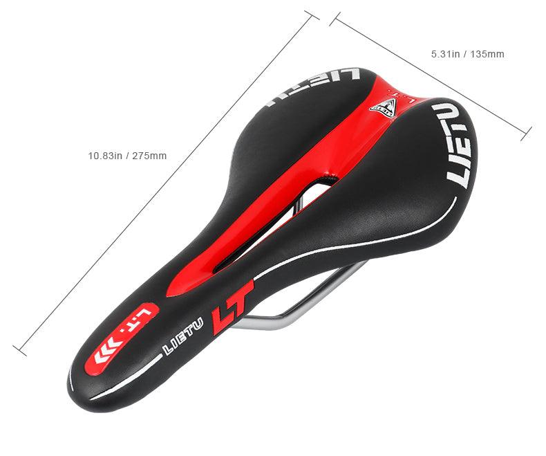 Ergonomic Perforated Road Bike Saddle with High-Density Foam Gel