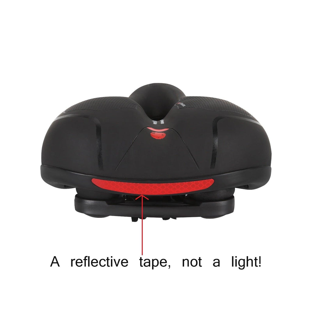 Reflective Memory Foam Bike Saddle with Shock Absorption