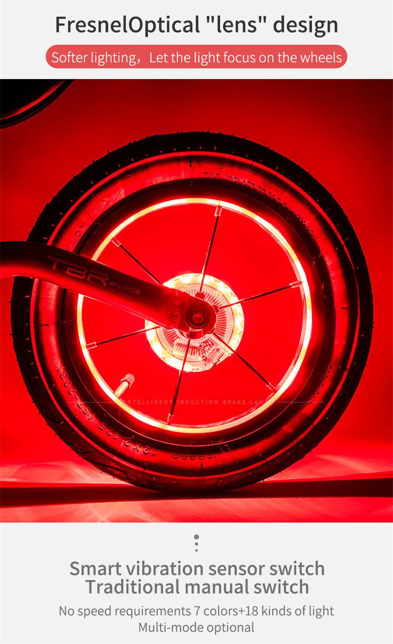 USB Rechargeable LED Smart Bicycle Hub Light with Vibration Sensor