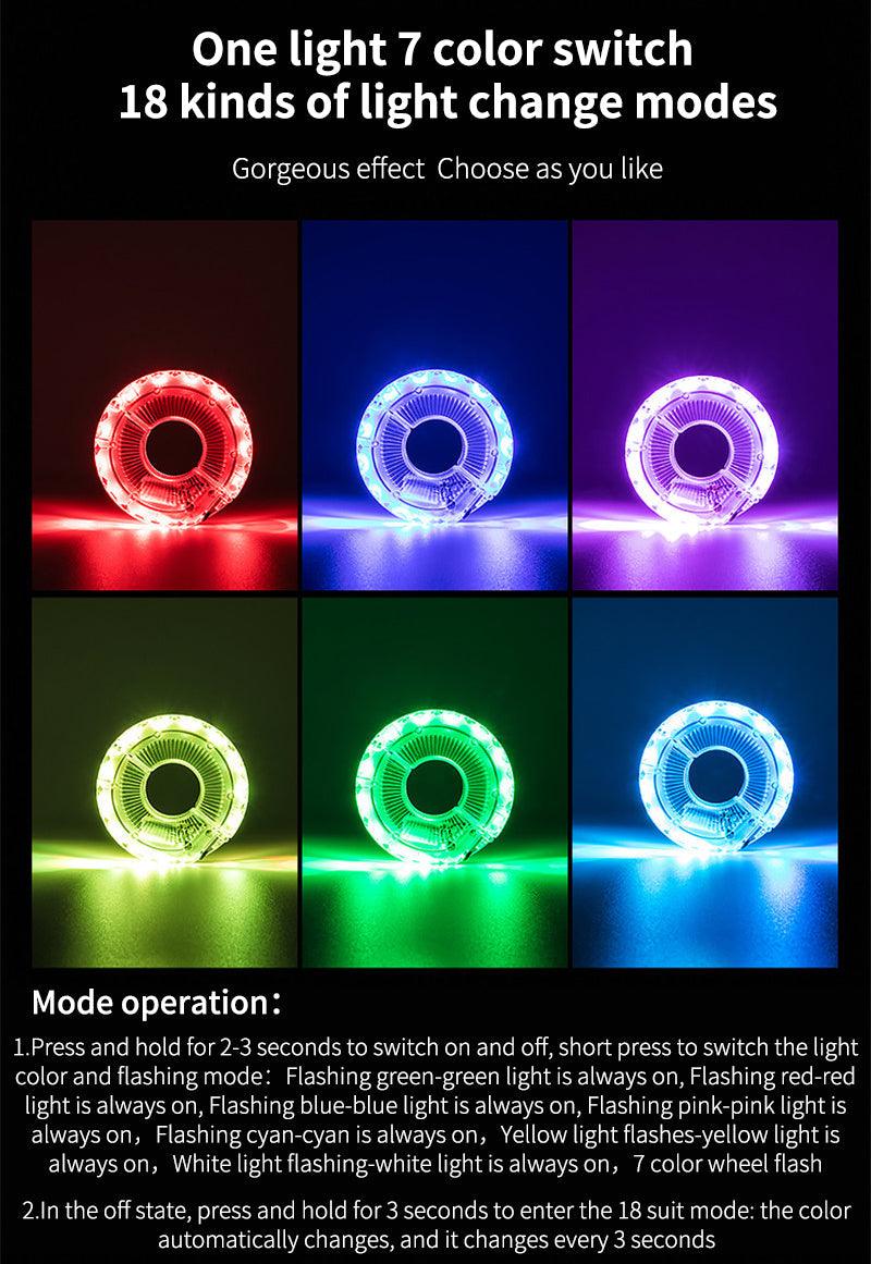 USB Rechargeable LED Smart Bicycle Hub Light with Vibration Sensor