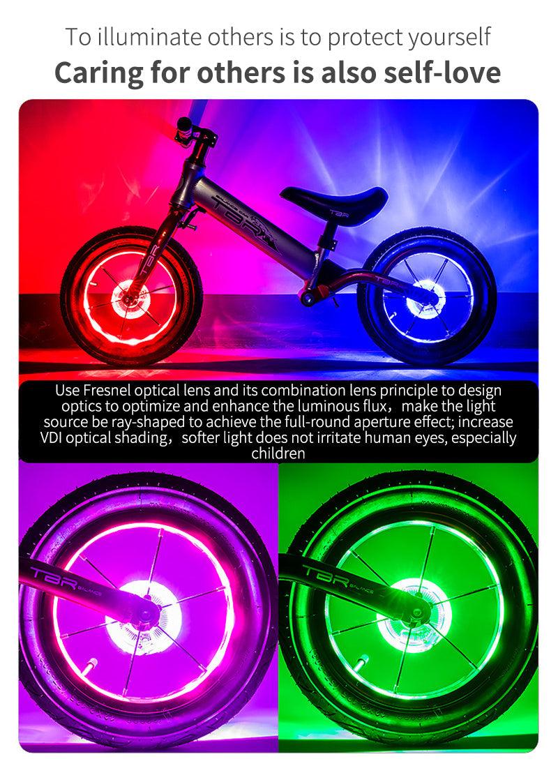 USB Rechargeable LED Smart Bicycle Hub Light with Vibration Sensor