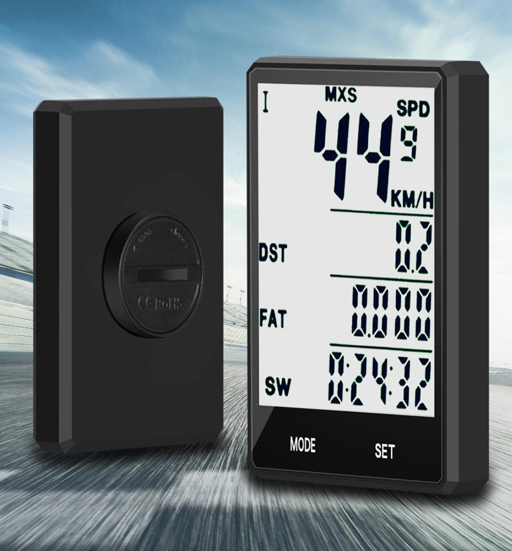 Wireless Waterproof Bicycle Speedometer with LCD Backlight Display