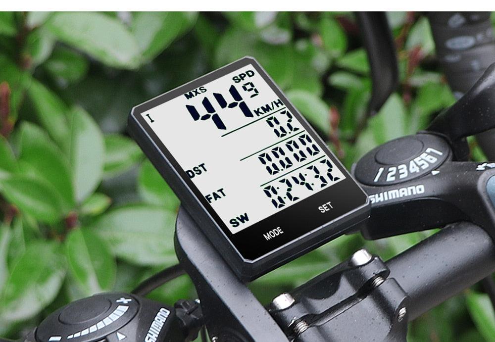 Wireless Waterproof Bicycle Speedometer with LCD Backlight Display
