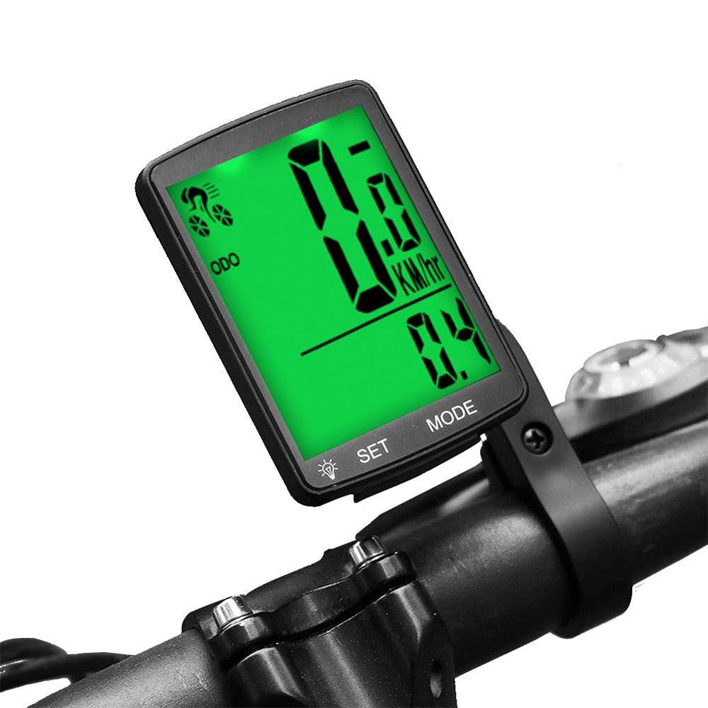 Wireless Waterproof Bicycle Speedometer with LCD Backlight Display
