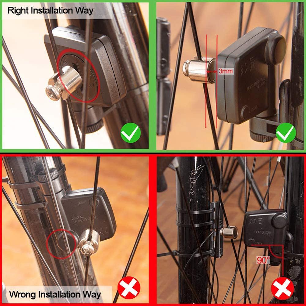 Wireless Waterproof Bicycle Speedometer with LCD Backlight Display