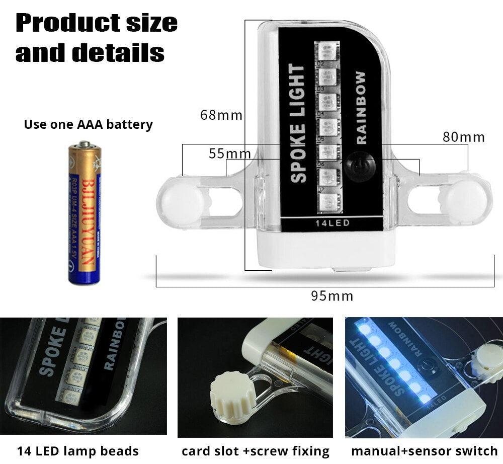 LED Bicycle Spoke Lights: 30-Pattern Waterproof RGB Wheel Decor