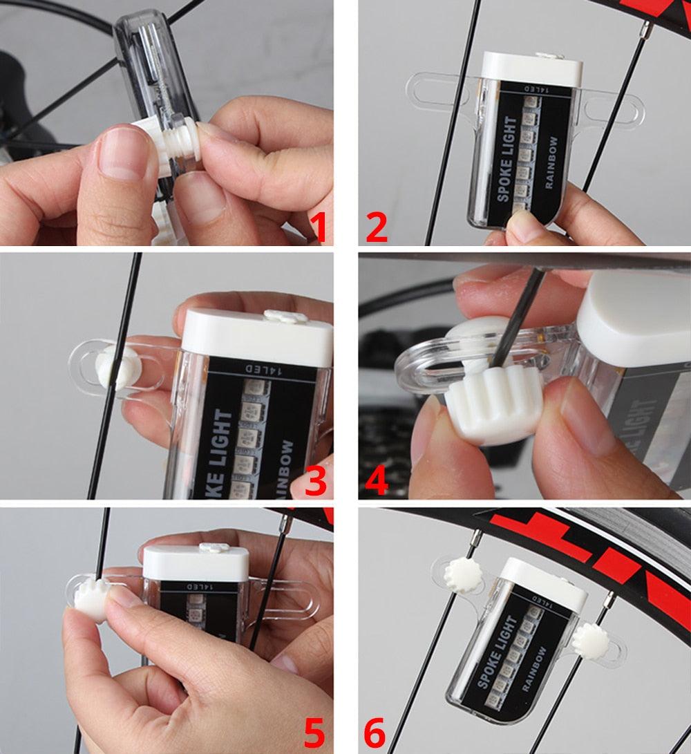LED Bicycle Spoke Lights: 30-Pattern Waterproof RGB Wheel Decor