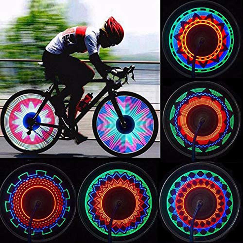 32 LED Bicycle Wheel Light with RGB Flash Patterns for Night Safety