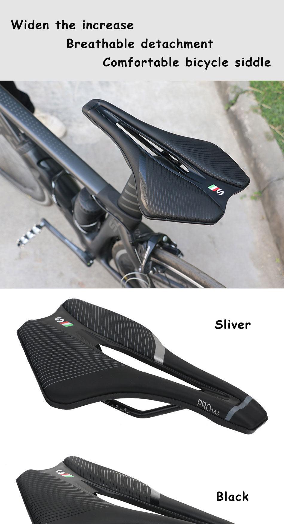 Ergonomic Wide Mountain Bike Saddle with Breathable Foam Padding