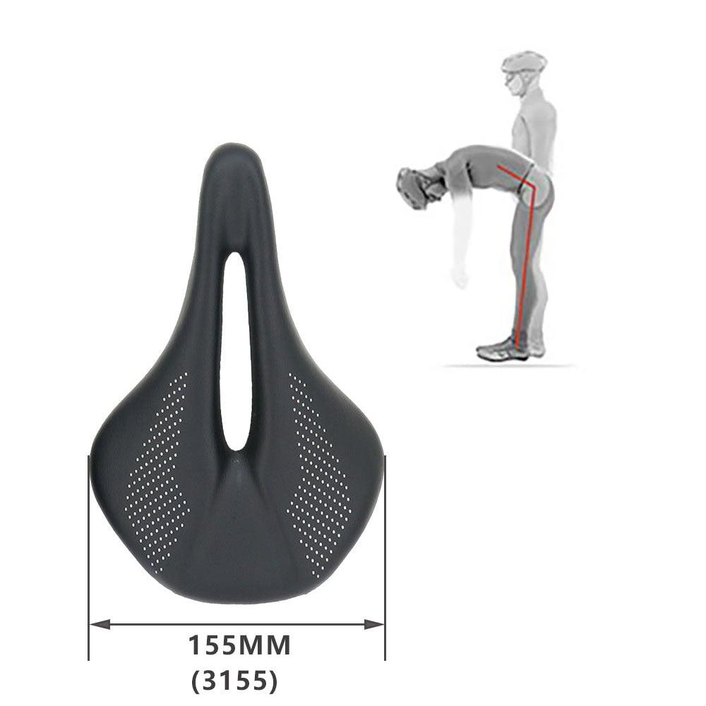 Full Carbon Road Bike Saddle, Lightweight Leather Racing Seat