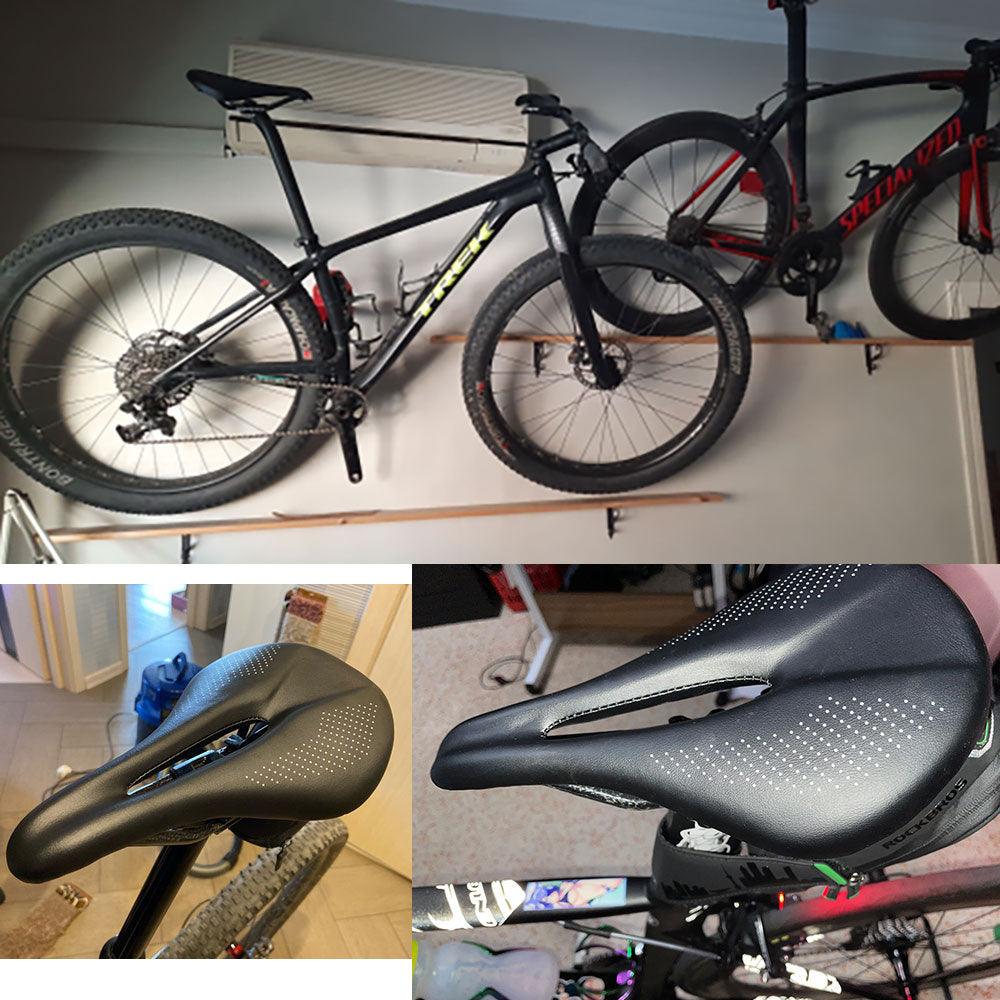 Full Carbon Road Bike Saddle, Lightweight Leather Racing Seat