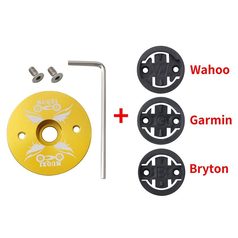 Aluminum Bike Stem Top Cap Mount for Cycling Speedometers & Phones