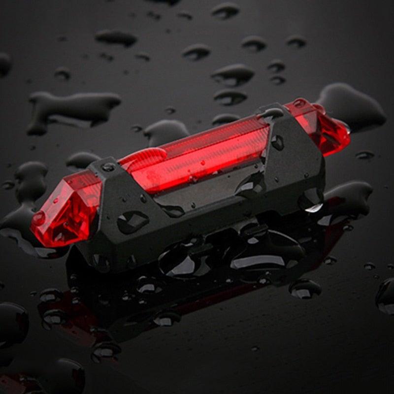 USB Rechargeable LED Bike Light Set - Front Headlight & Taillight