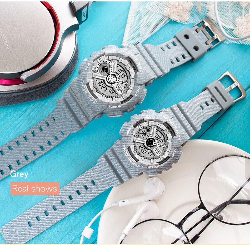 Unisex Waterproof Digital Military Sport Watch with Dual Display