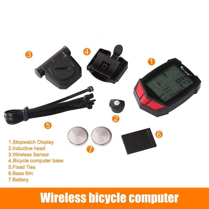 Wireless Bike Computer 20-Function Speedometer and Odometer