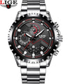 Men's Sporty Industrial Chronograph Watch with Fluorescent Hands