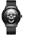 Men's Waterproof Skull Sport Watch with Fluorescent Hands