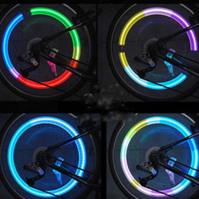 Bicycle LED Wheel Spoke Lights - Waterproof Safety Valve Caps