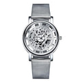 Unisex Silver Tone Stainless Steel Watch with Date Window