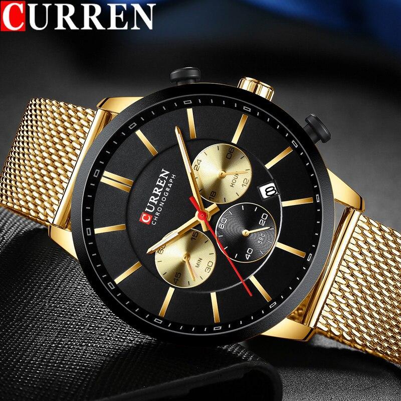 Unisex Elegant Stainless Steel Chronograph Watch with Date Display