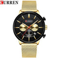 Elegant unisex stainless steel chronograph watch with date display and multifunctional sub-dials