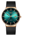 LIGE Men's Elegant Stainless Steel Dress Watch with Date Display