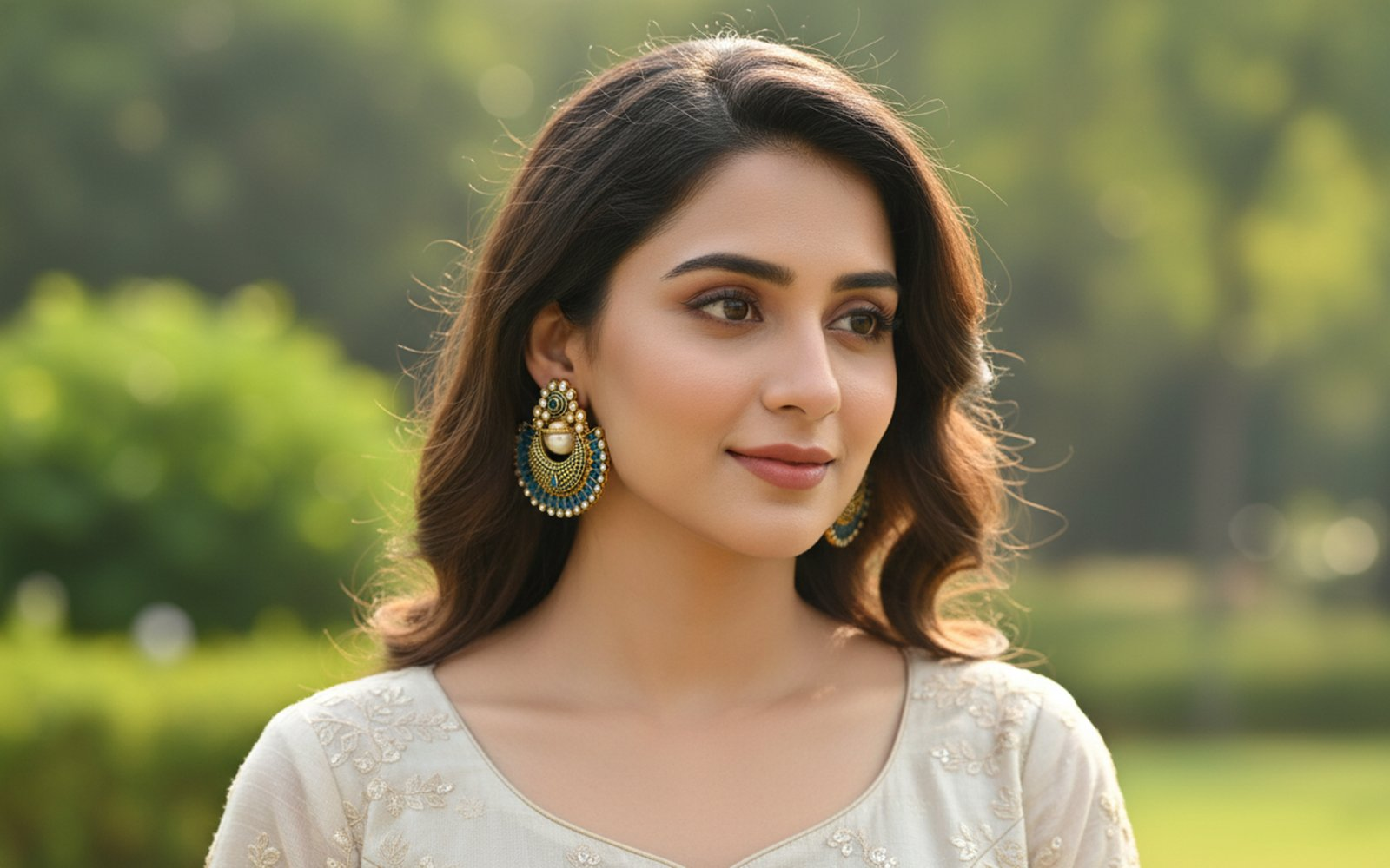 Blue enamel fashion earrings designed for wedding and ethnic wear.