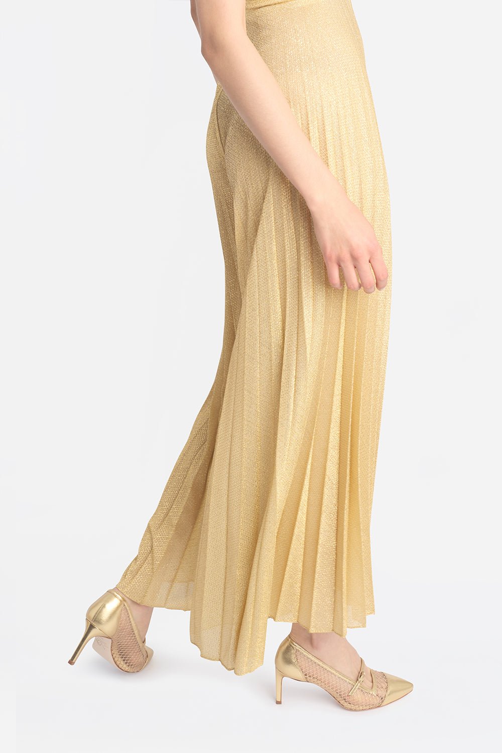 Caroline 80mm Tapered Heel in Gold - Elegant Metallic Stiletto